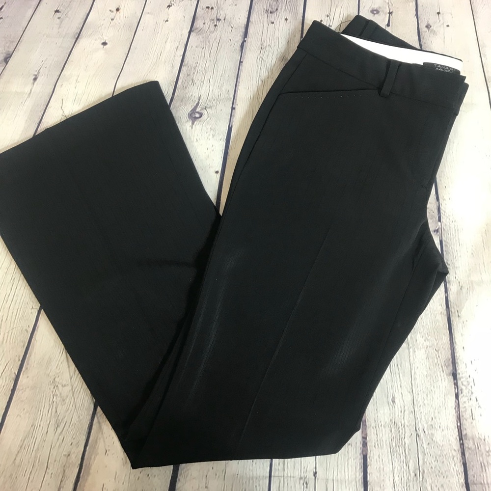 Elie Tahari Black Pin Striped Pants Size 6